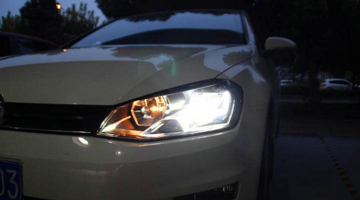 原車鹵素燈帶透鏡能用LED燈嗎