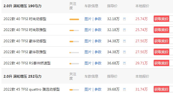 全新奧迪a4l價(jià)格多少 最新款a4l僅售25萬(wàn)一輛