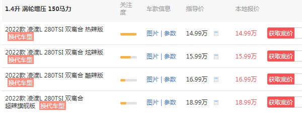 大眾凌渡2022款圖片及報(bào)價(jià)  2022款凌渡售價(jià)14萬(第五年保值率50%)