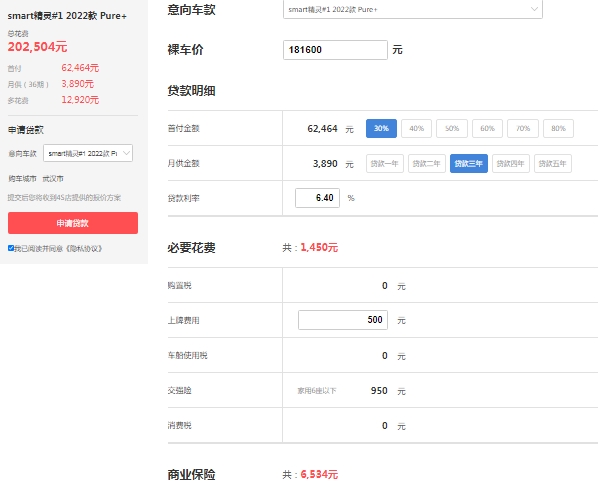 smater奔馳汽車報(bào)價(jià)，在售smart精靈#1報(bào)價(jià)18萬起