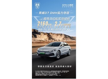 同臺競技比亞迪秦L、本田雅閣PHEV：榮威D7 DMH續(xù)航2160km奪第一